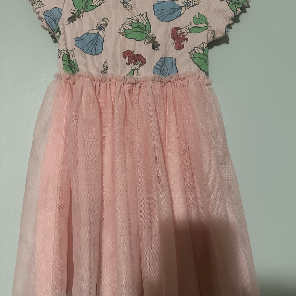 Pink Kids Dress with Cartoon Print